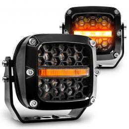 3x3-Inch 60W LED Offroad Work Light Pods - Black